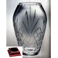 Raleigh Cintura Award Vase on a Rosewood Base - Lead Crystal